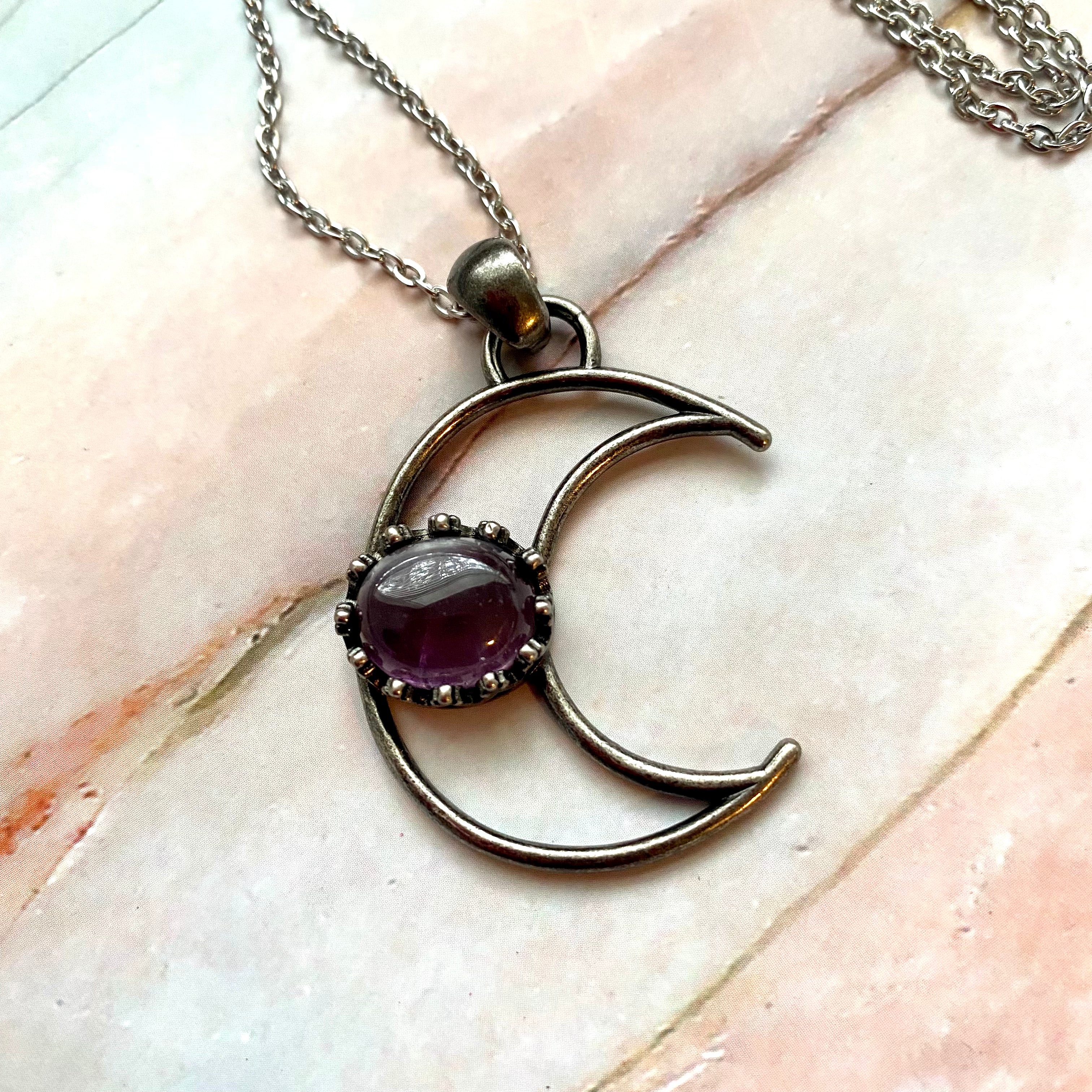 Stone Moon Necklace
